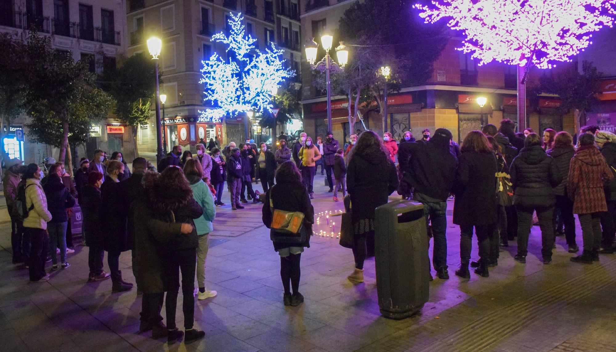 Concentración lavapies asesinato machista violencia vicaria
